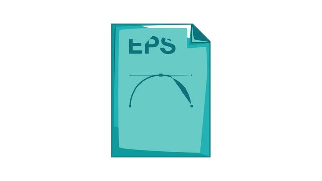 EPS file icon animation cartoon best object isolated on white background