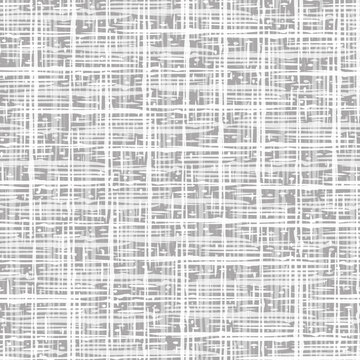 Burlap weave seamless vector pattern background. Densely woven style canvas monochrome light gray backdrop. Linen cloth weave repeat design. Versatile ,odern cotton fibre texture all over print