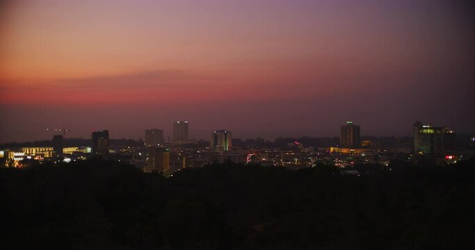 Sunset Scenic Overlook of Miri, East Malaysia
