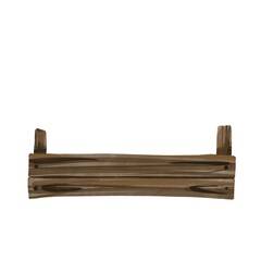 Set of isolated wooden crates for vegetables. Watercolor illustration