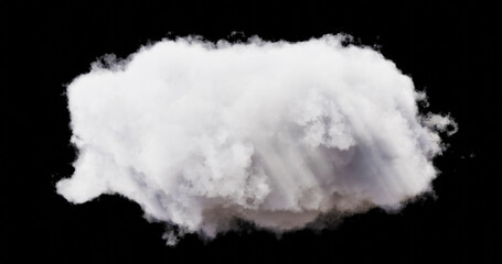 Shapes abstract cloud. Cloud icon. 3d rendering. Cloud 3d rendering.	