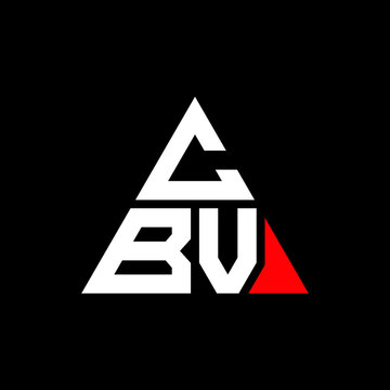 CBV triangle letter logo design with triangle shape. CBV triangle logo design monogram. CBV triangle vector logo template with red color. CBV triangular logo Simple, Elegant, and Luxurious Logo. CBV 