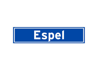 Espel isolated Dutch place name sign. City sign from the Netherlands.