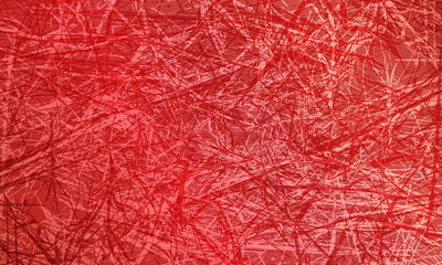 Fototapeta premium The texture is red. Cracks, cobwebs, hay, threads. Internet. Abstract rectangular background for big sales banner. Vector illustration. Basis, template, substrate for any decor, text, logo. Eps 10.
