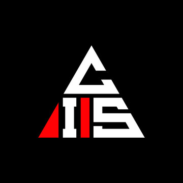 CIS triangle letter logo design with triangle shape. CIS triangle logo design monogram. CIS triangle vector logo template with red color. CIS triangular logo Simple, Elegant, and Luxurious Logo. CIS 