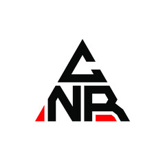 CNR triangle letter logo design with triangle shape. CNR triangle logo design monogram. CNR triangle vector logo template with red color. CNR triangular logo Simple, Elegant, and Luxurious Logo. CNR 