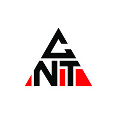 CNT triangle letter logo design with triangle shape. CNT triangle logo design monogram. CNT triangle vector logo template with red color. CNT triangular logo Simple, Elegant, and Luxurious Logo. CNT 