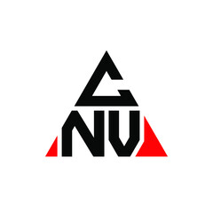 CNV triangle letter logo design with triangle shape. CNV triangle logo design monogram. CNV triangle vector logo template with red color. CNV triangular logo Simple, Elegant, and Luxurious Logo. CNV 