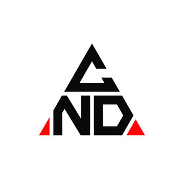 CND triangle letter logo design with triangle shape. CND triangle logo design monogram. CND triangle vector logo template with red color. CND triangular logo Simple, Elegant, and Luxurious Logo. CND 