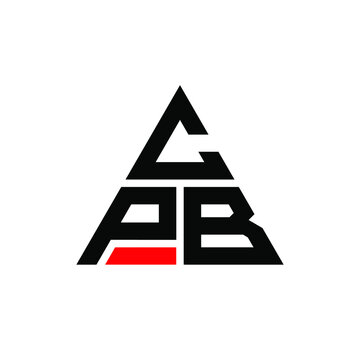 CPB triangle letter logo design with triangle shape. CPB triangle logo design monogram. CPB triangle vector logo template with red color. CPB triangular logo Simple, Elegant, and Luxurious Logo. CPB 