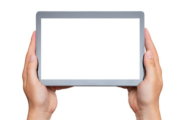 Tablet with blank screen, app mockup
