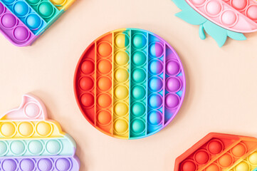 Rainbow Pop It Bubble Sensory Fidget Toy