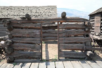 The Framework of a Old Frontier Log Cabin