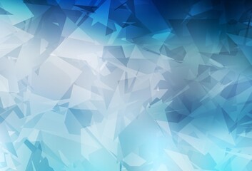 Light BLUE vector texture with abstract poly forms.