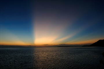 Fototapeta premium A beautiful sunset on the sea