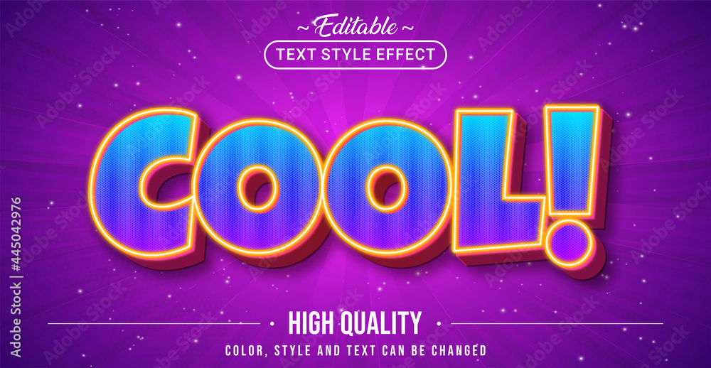 Poster Editable Text Style Effect with Fun Colorful Text Element.