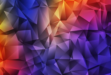 Dark Blue, Red vector abstract polygonal template.
