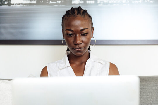 Woman working from home