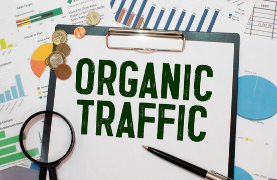 Organic Seo Traffic - Text On A Notebook With A Spring And A Gray Handle.