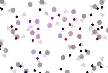 Light Blue, Red vector pattern with polygonal style with circles.