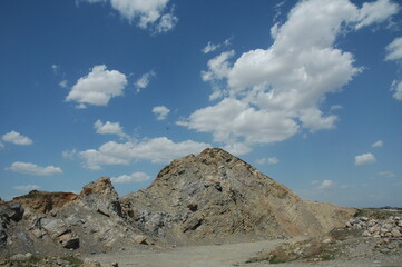 Beautiful scenery of mountain and blue sky