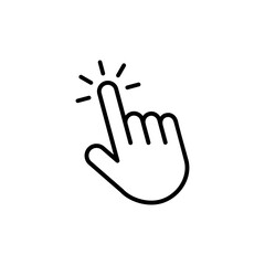 Hand click icon vector. pointer icon vector. hand cursor icon vector
