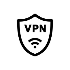 VPN icon vector. web security symbol. privacy data protection.