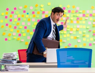 Businessman with many conflicting priorities