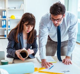 Obraz premium Engineers working on new project