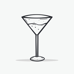 Hand drawn juice icon Design Template. vector sketch doodle illustration isolated on white background. Outline style. Summer vacation and leisure symbol.