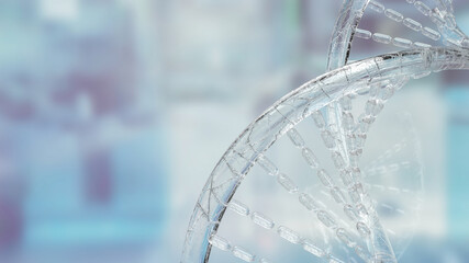 The dna or Deoxy-ribonucleic acid image for sci or medical concept 3d rendering