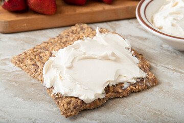 Cream cheese and gluten free crackers