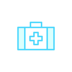 Illustration Vector graphic of medical kit bag icon. Fit for emergency, help, first aid etc.