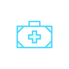 Illustration Vector graphic of medical kit bag icon. Fit for emergency, help, first aid etc.