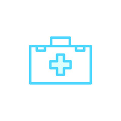 Illustration Vector graphic of medical kit bag icon. Fit for emergency, help, first aid etc.