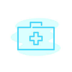 Illustration Vector graphic of medical kit bag icon. Fit for emergency, help, first aid etc.