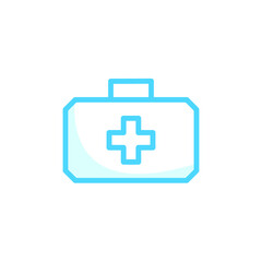 Illustration Vector graphic of medical kit bag icon. Fit for emergency, help, first aid etc.