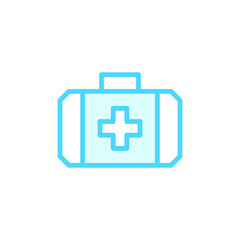 Illustration Vector graphic of medical kit bag icon. Fit for emergency, help, first aid etc.