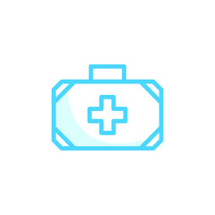 Illustration Vector graphic of medical kit bag icon. Fit for emergency, help, first aid etc.