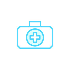 Obraz premium Illustration Vector graphic of medical kit bag icon. Fit for emergency, help, first aid etc.
