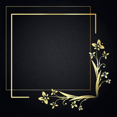black background with golden frame or border