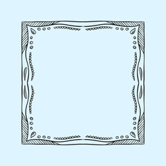 handmade border for a blue square tile