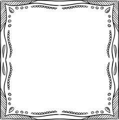 Silhouette square frame with white background