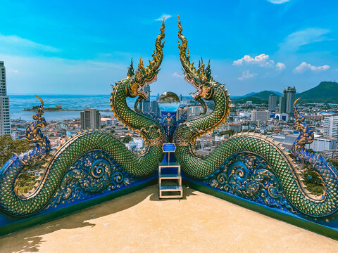 Wat Khao Phra Khru viewpoint in ChonBuri, Thailand