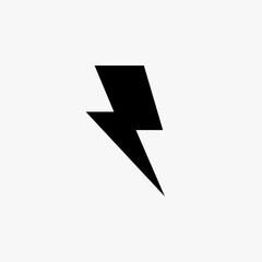 Electric lightning bolt logo for your needs. Thunder icon. Modern flat style vector illustration on white background