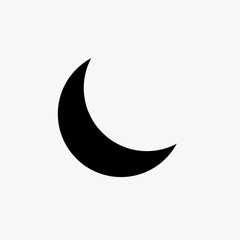 Obraz na płótnie Canvas Moon icon vector Logo illustration on white background. Flat design style.