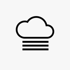 Weather icons on white background. Vector illustration for computer, web and mobile app