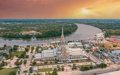Wat Sothon Wararam Worawihan in Chachoengsao, Thailand