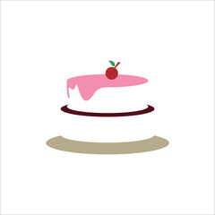 Sweet Cake Logo Cupcake Logo Icon template.