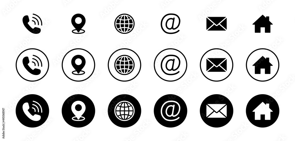 Wall mural web icon set. website set icon vector